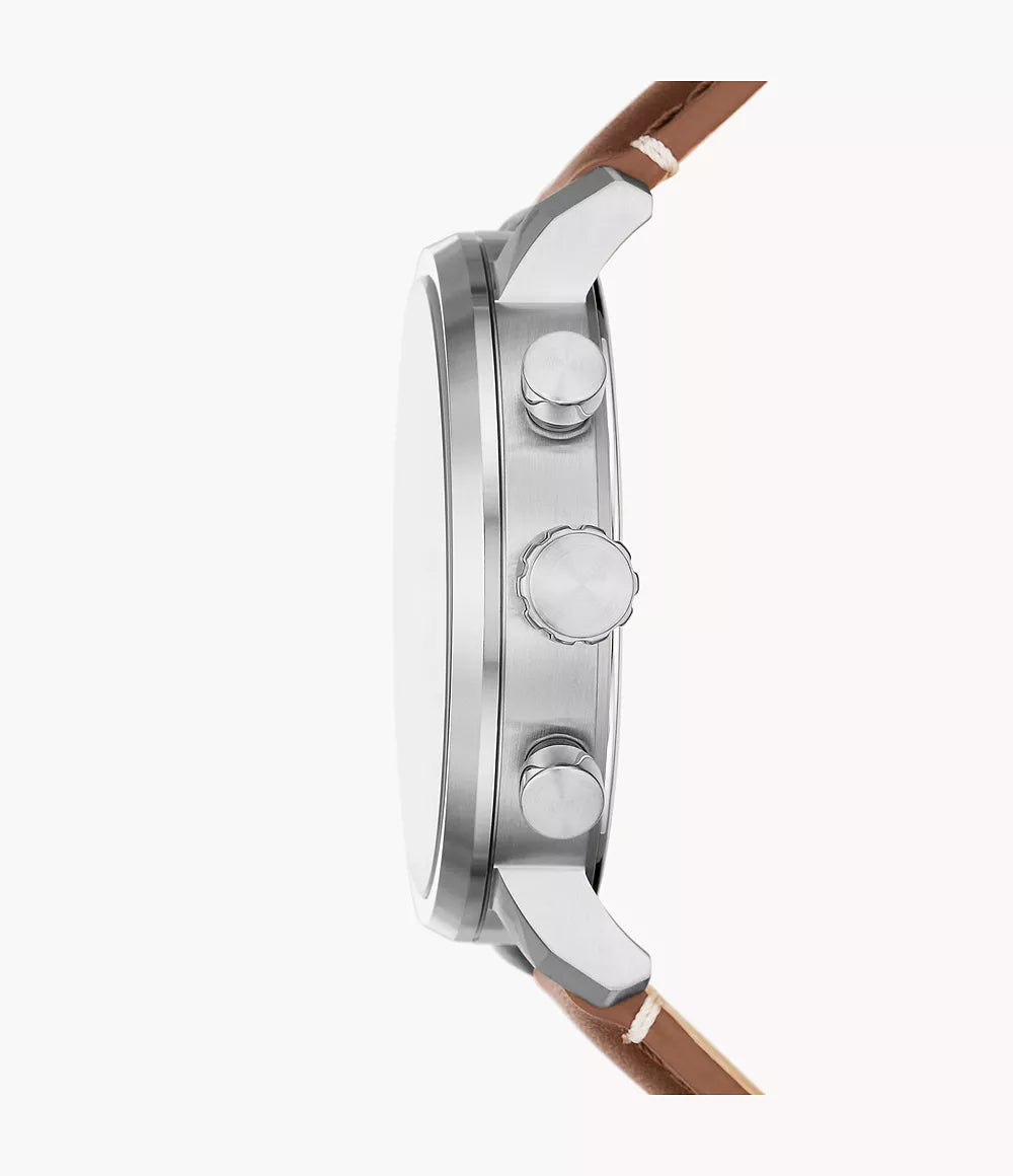 Rhett Multifunction Brown Litehide™ Leather Watch