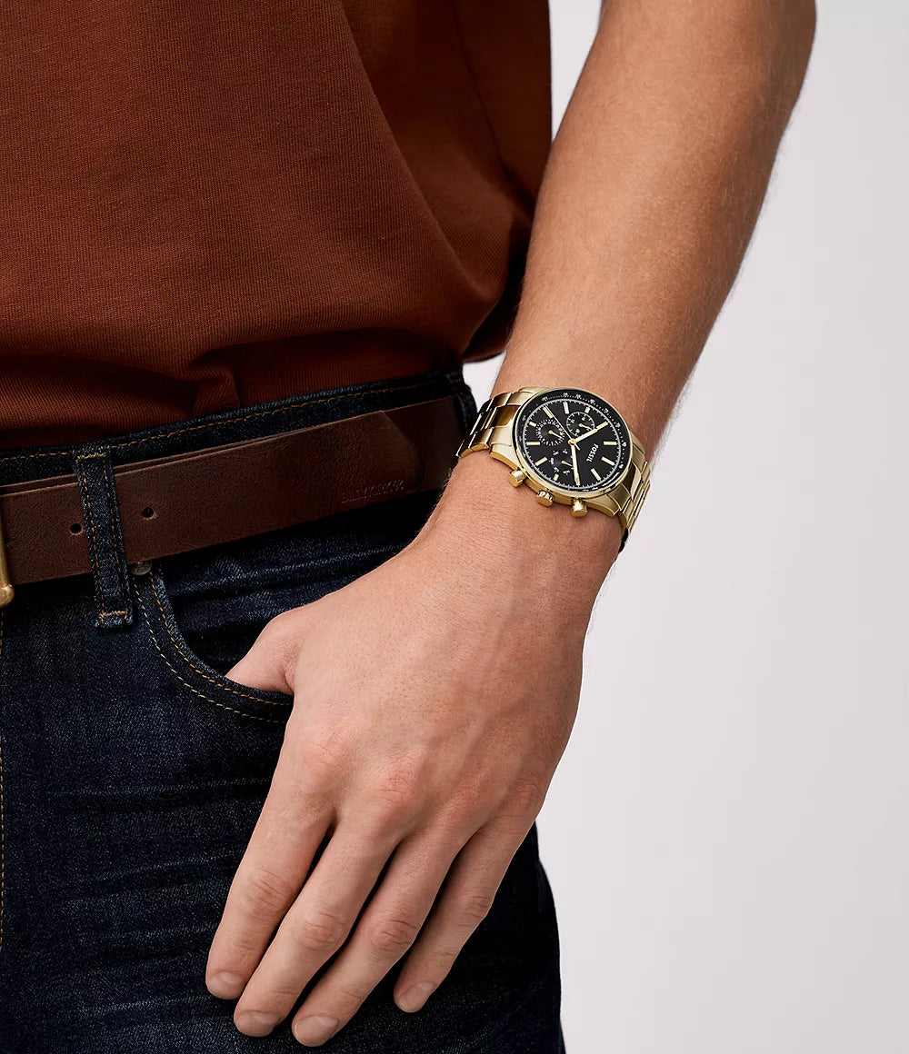 Sullivan Multifunction Gold-Tone Stainless Steel Watch