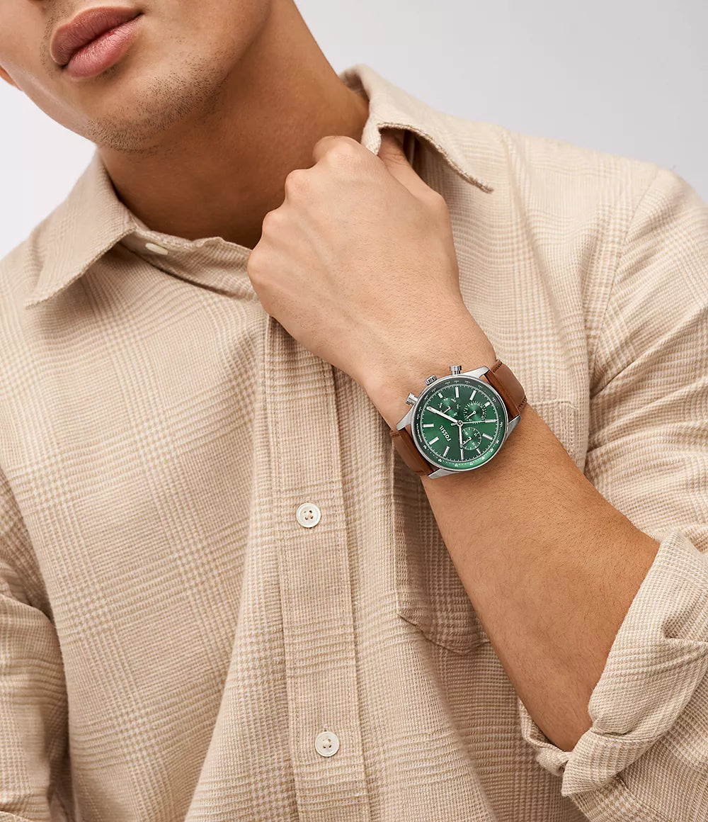 Sullivan Multifunction Brown Litehide™ Leather Watch