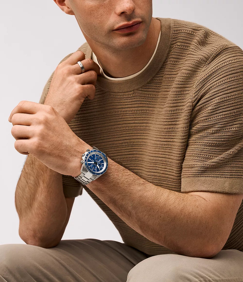 Autocross Multifunction Stainless Steel Watch