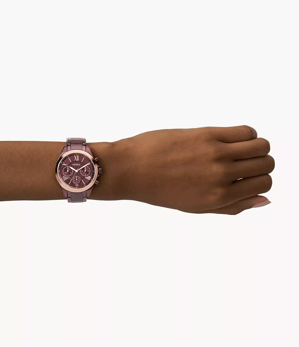Modern Courier Midsize Chronograph Wine Stainless Steel Watch