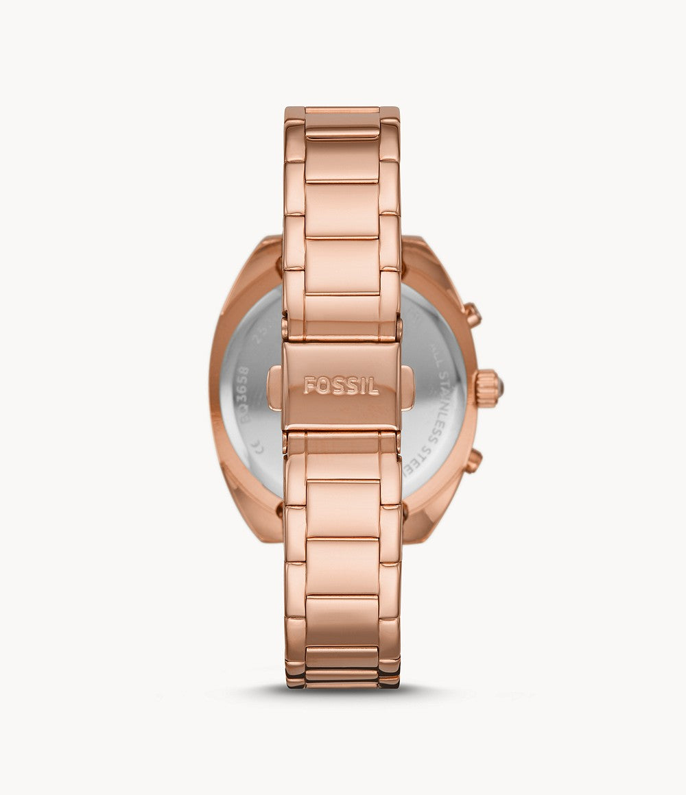 Fossil Vale Chronograph Rose Gold- Tone Stainless Steel Watch