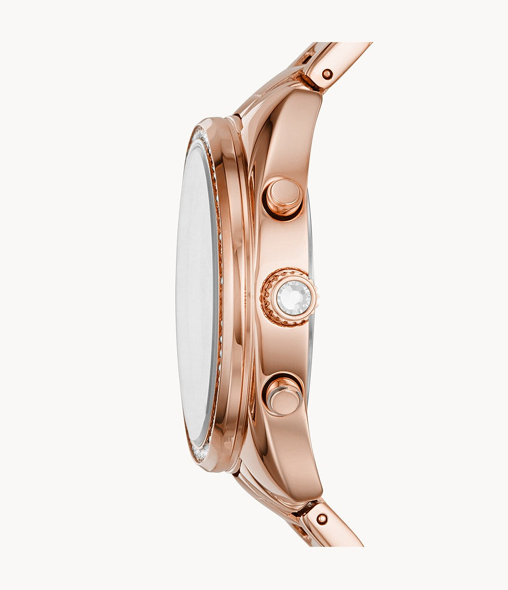 Fossil Vale Chronograph Rose Gold- Tone Stainless Steel Watch