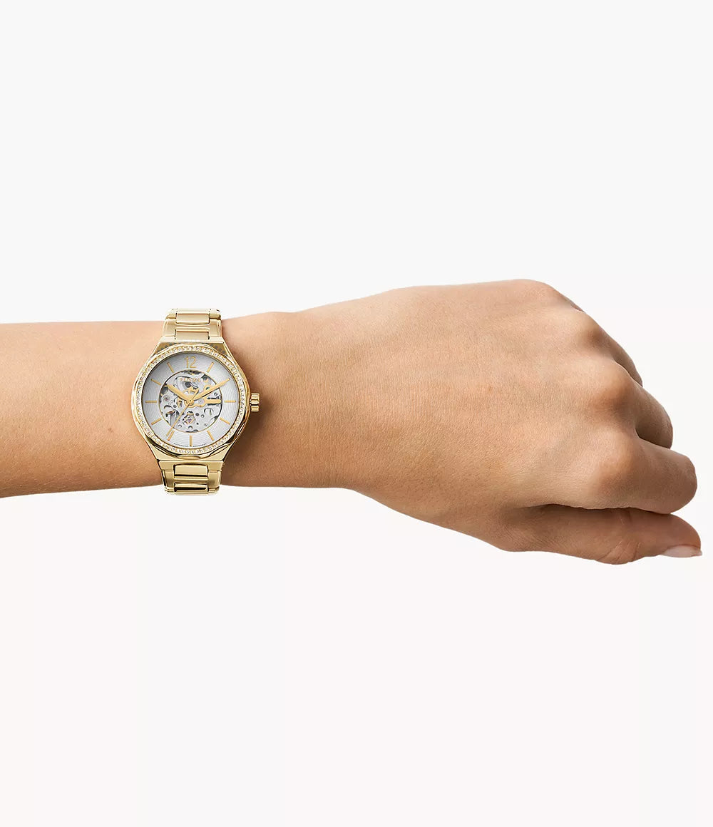 Eevie Automatic Gold-Tone Stainless Steel Watch