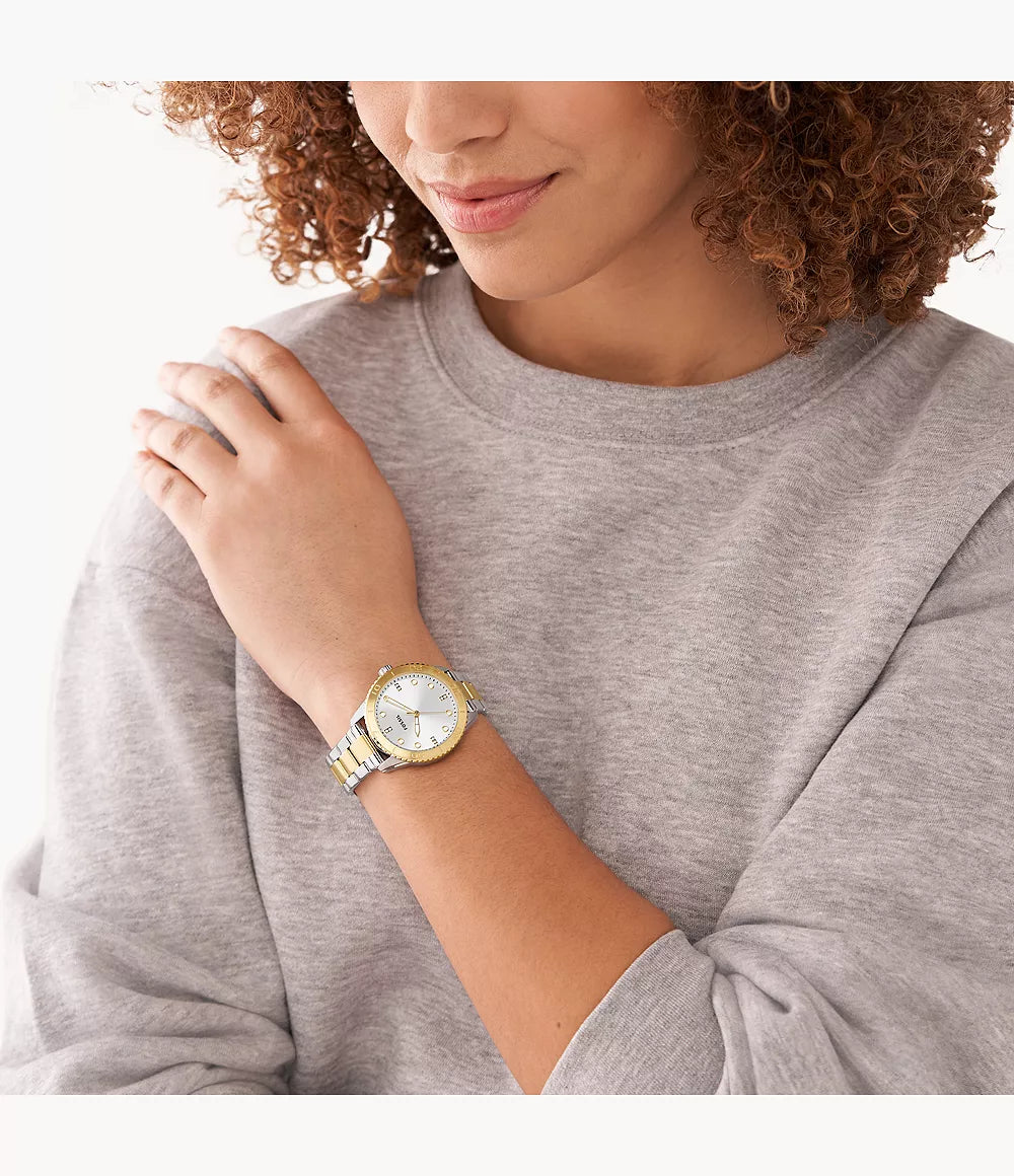 Dayle Three-Hand Two-Tone Stainless Steel Watch