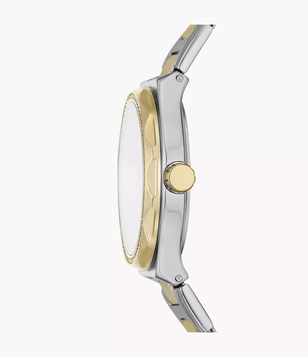 Eevie Multifuntion Two-Tone Stainless Steel Watch