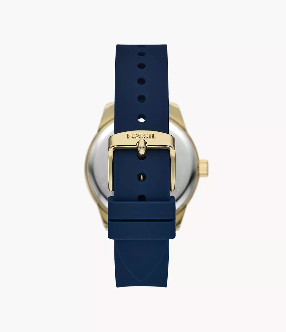 Dayle Three-Hand Navy Silicone Watch