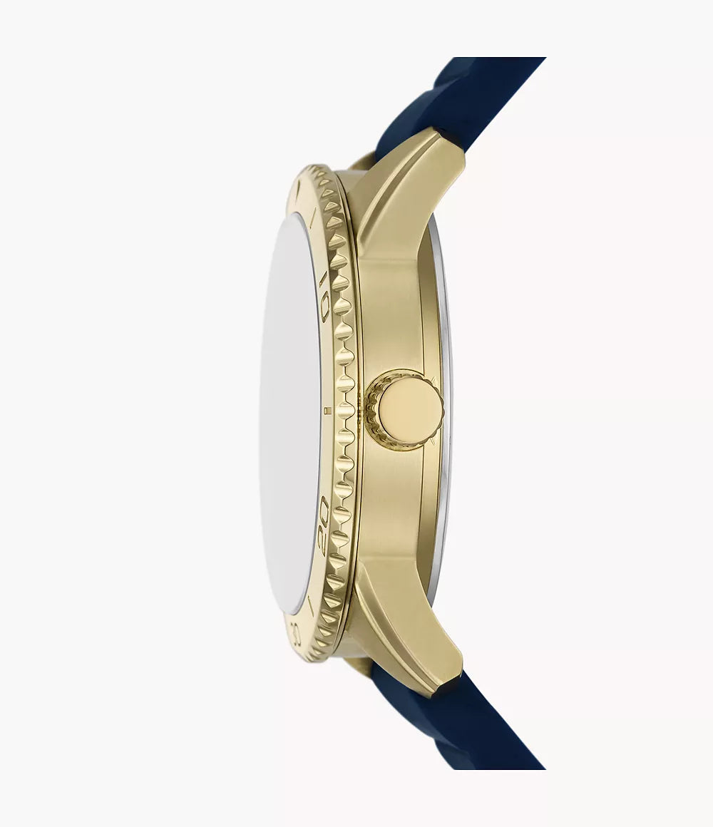 Dayle Three-Hand Navy Silicone Watch