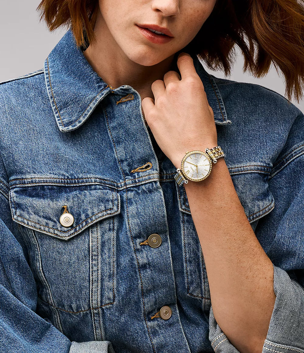 Tillie Three-Hand Two-Tone Stainless Steel Watch