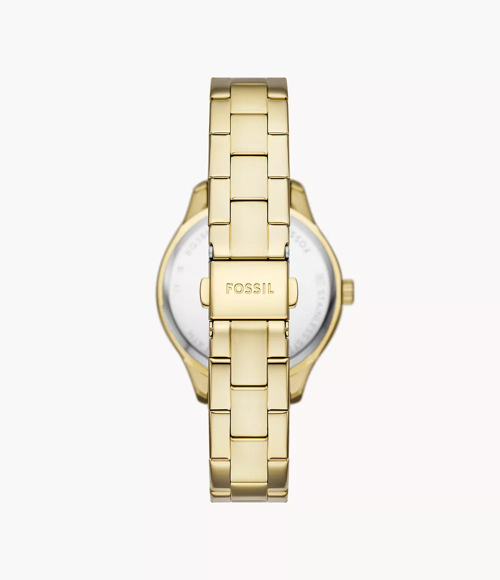 Rye Multifunction Gold-Tone Stainless Steel Watch