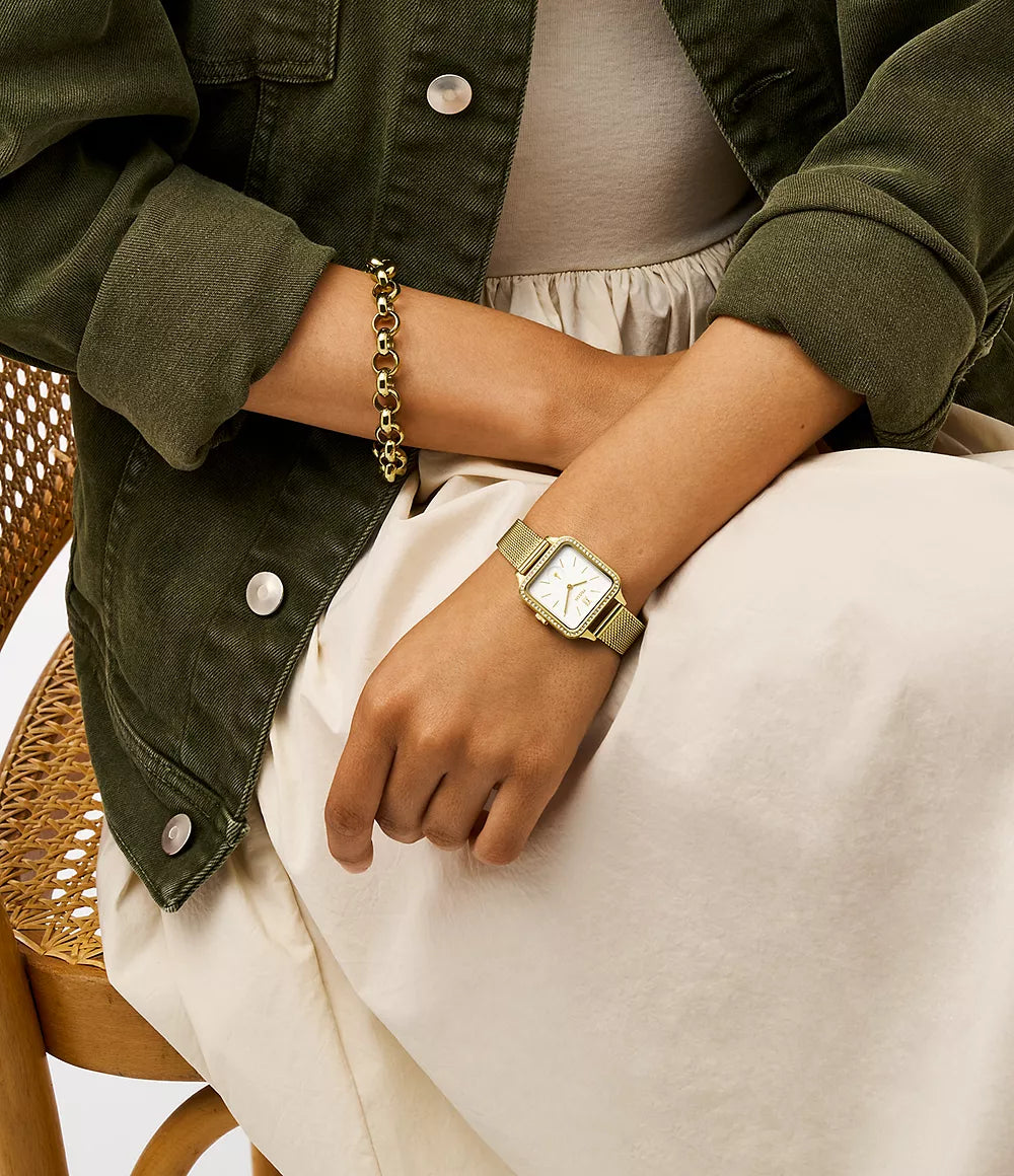 Colleen Three-Hand Gold-Tone Stainless Steel Watch