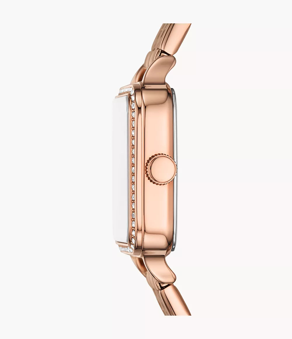 Colleen Three-Hand Rose Gold-Tone Stainless Steel Watch