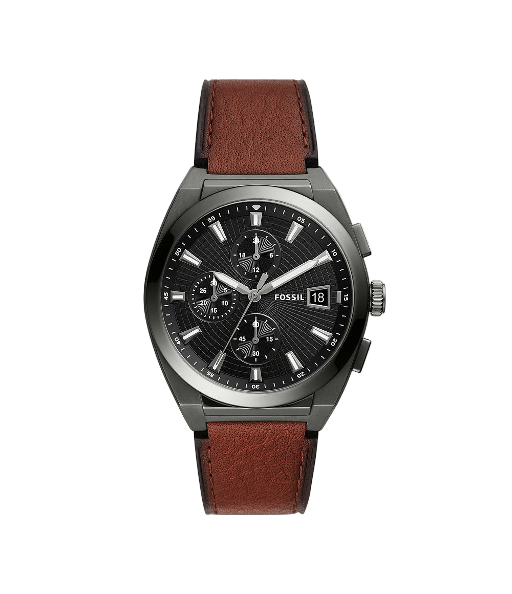 Fossil Everett Chronograph Amber Eco Leather Watch