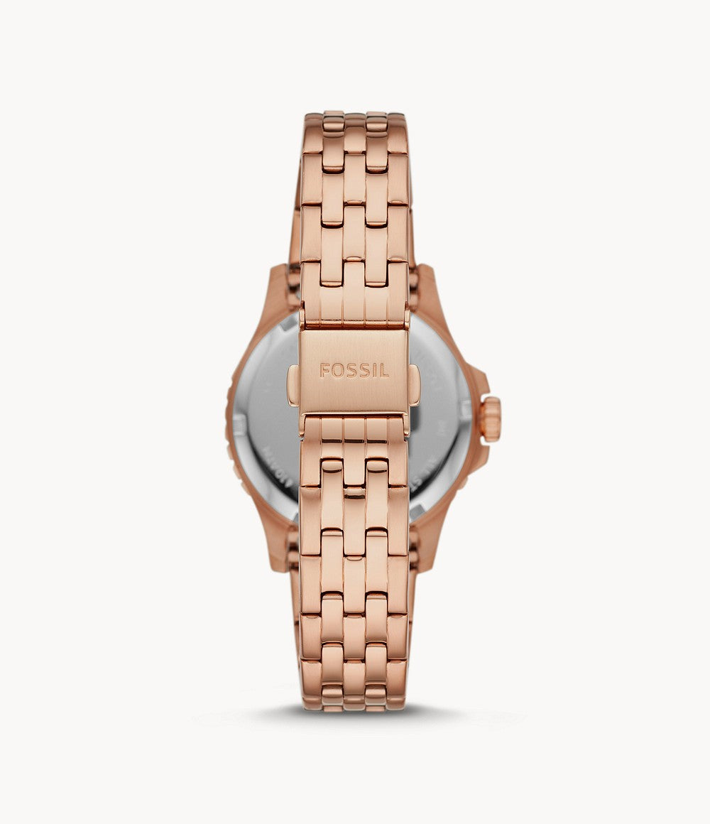 Fossil Fb-01 Rose Gold-Tone Stainless Steel Watch