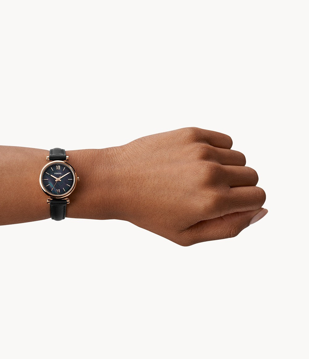 Fossil Carlie Mini Black Mother Of Pearl Ladies Watch