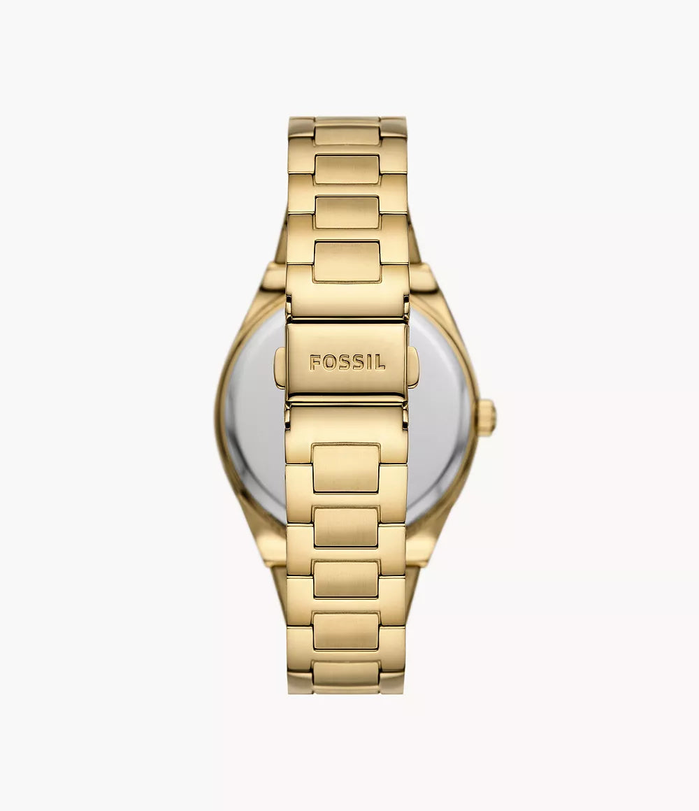 Scarlette Three-Hand Date Gold-Tone Stainless Steel Watch And Tropping Box Set
