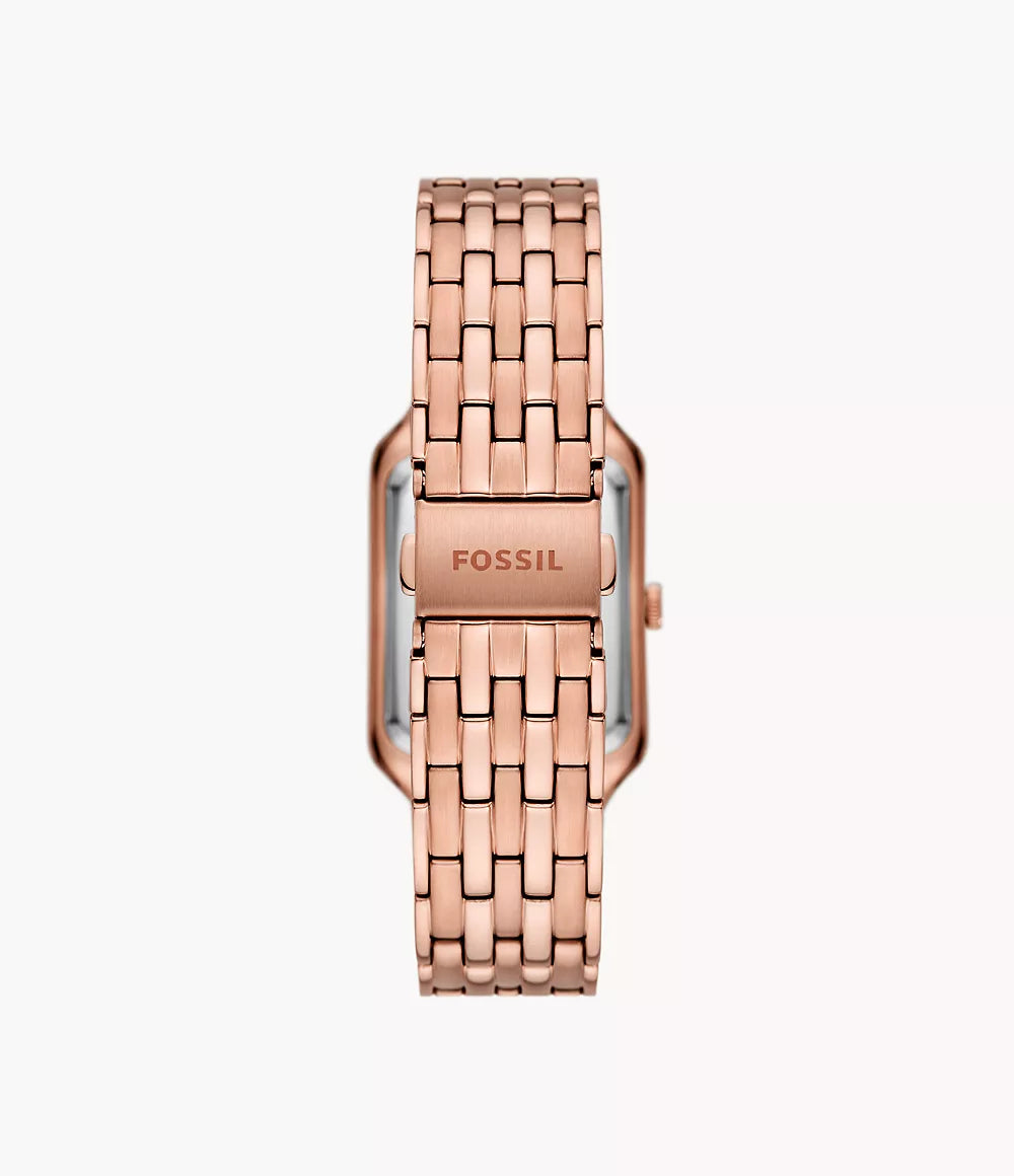 Raquel Three-Hand Date Rose Gold-Tone Stainless Steel Watch