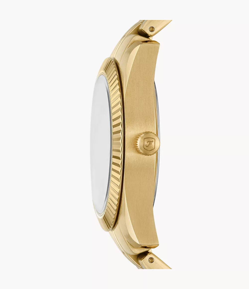 Scarlette Three-Hand Date Gold-Tone Stainless Steel Watch