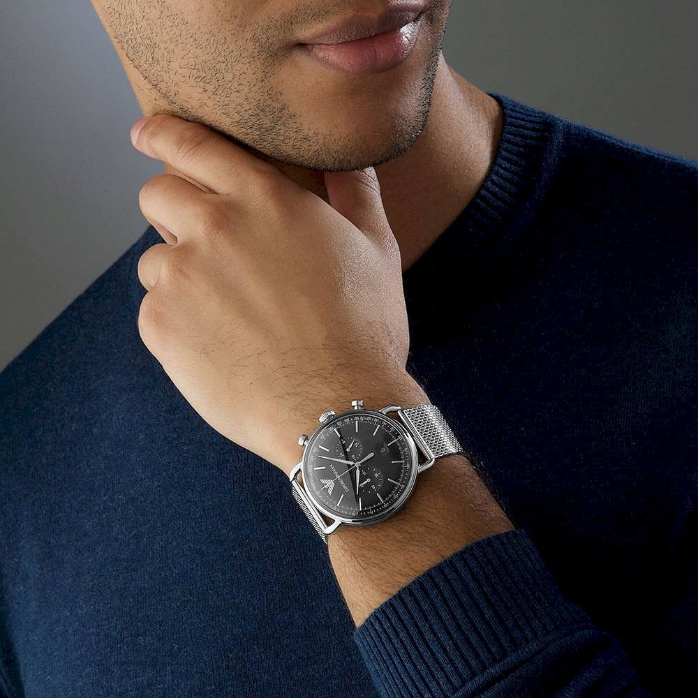 Emporio Armani Silver Stainless Steel Men'S Wach
