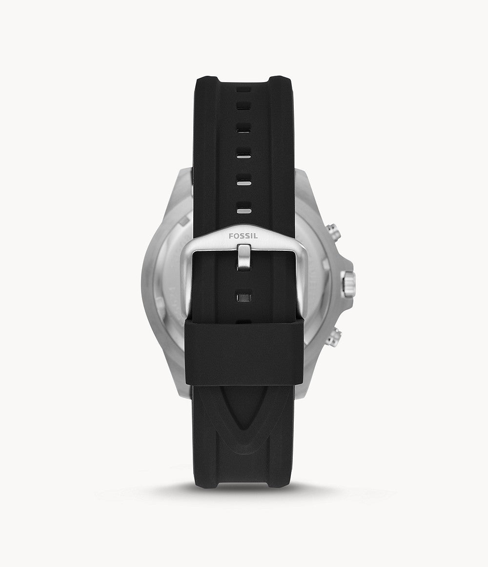 Fossil Garrett Chronograph Black Silicone Watch