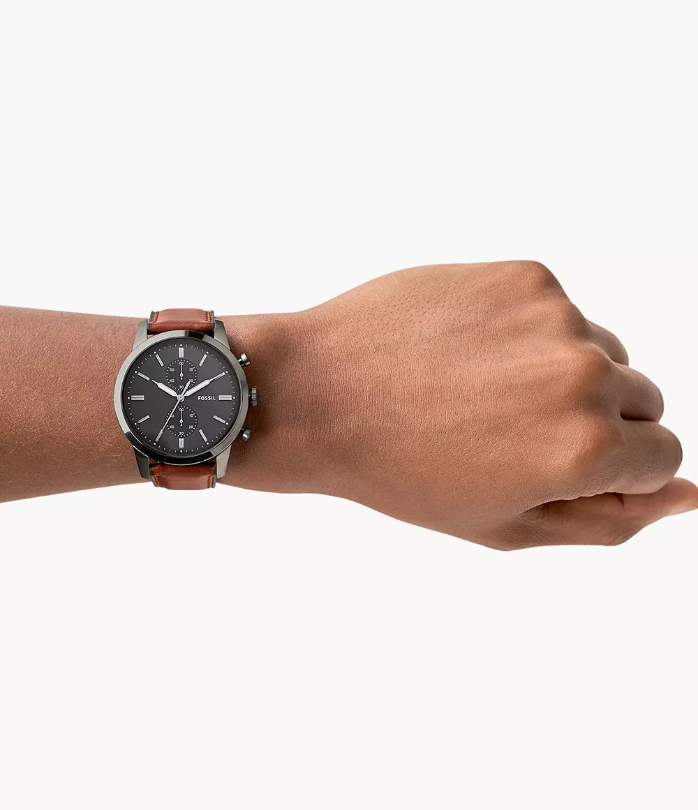 Fossil Townsman Chronograph Amber Leather Watch