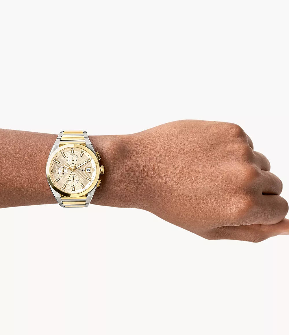 Fossil Everett Chronograph Two-Tone Stainless Steel Men’s Watch