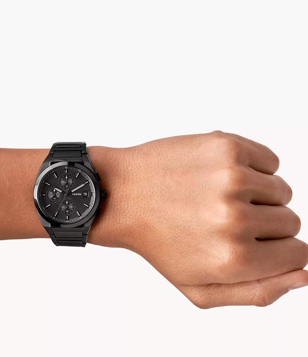 Fossil Everett Chronograph Black Stainless Steel Men’s Watch