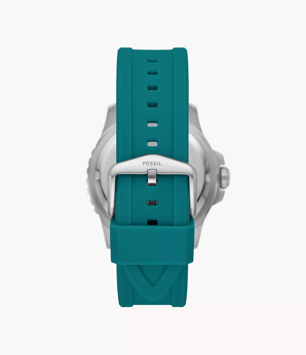 Fossil Blue Gmt Oasis Silicone Watch