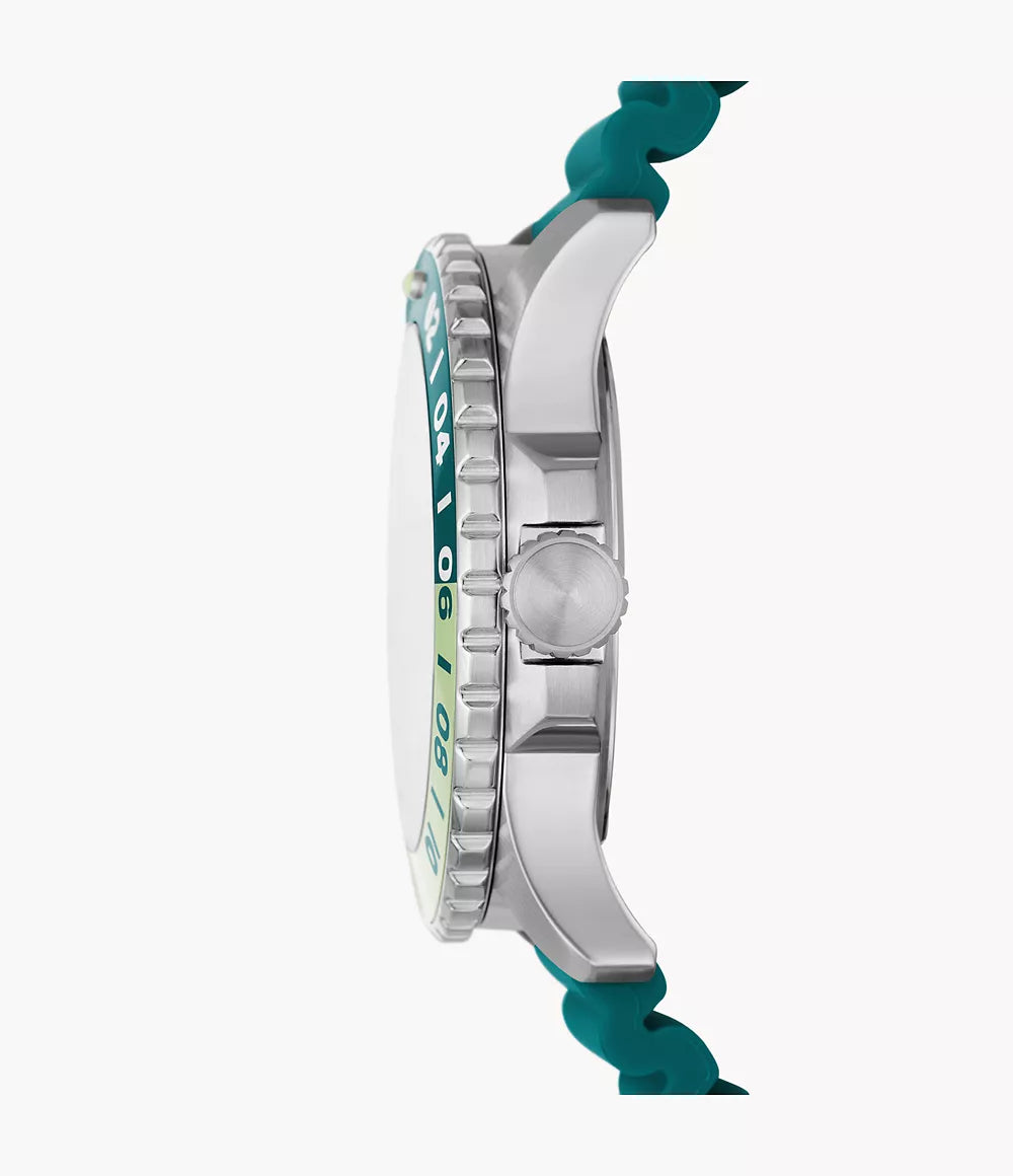 Fossil Blue Gmt Oasis Silicone Watch