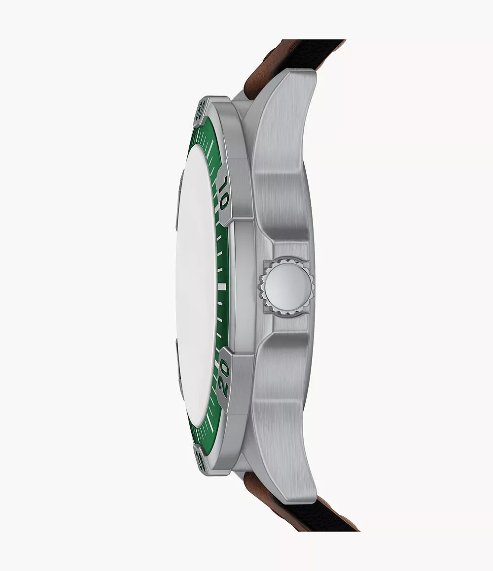 Fossil Garrett Multifunction Brown Leather Watch