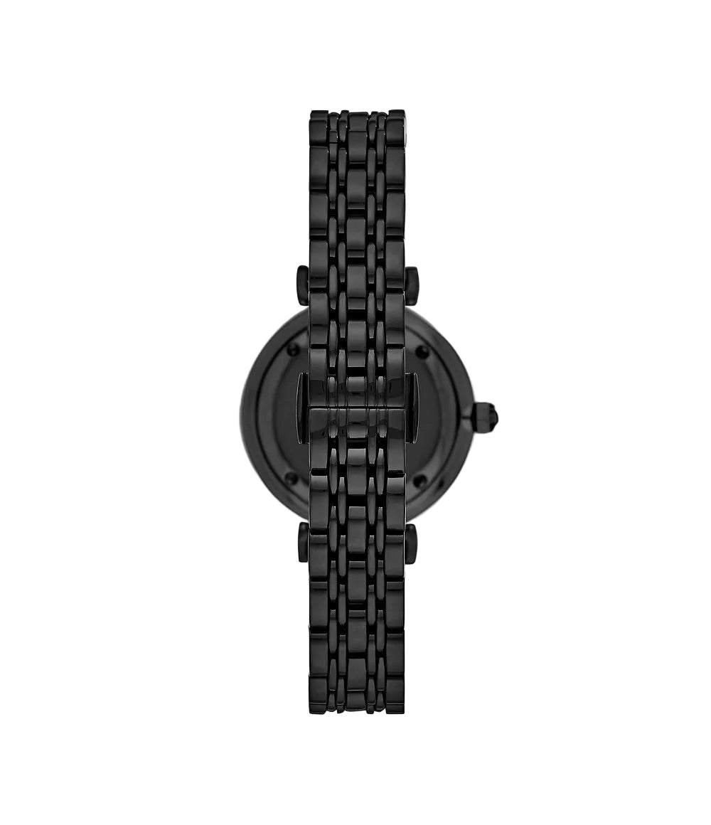 Emporio Armani Women’S Two-Hand Black Steel Watch