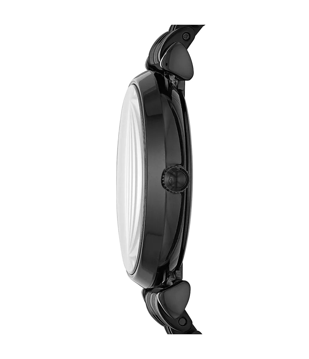Emporio Armani Women’S Two-Hand Black Steel Watch