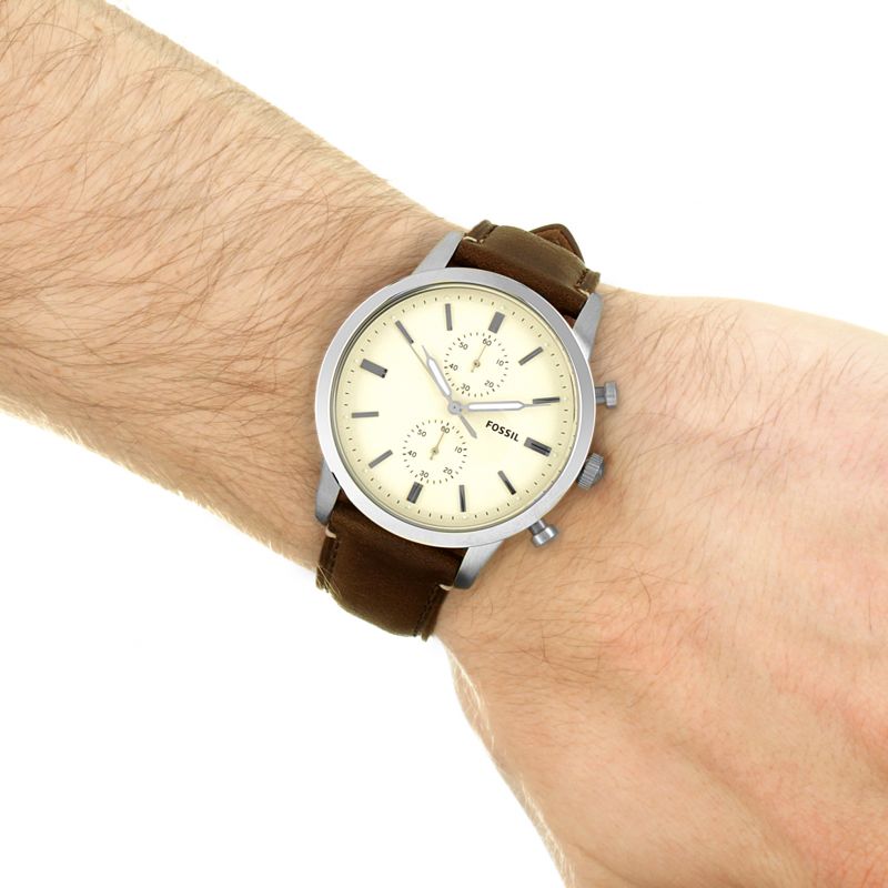 Fossil Townsman Chronograph Silver-Tone Stainless Steel Watch