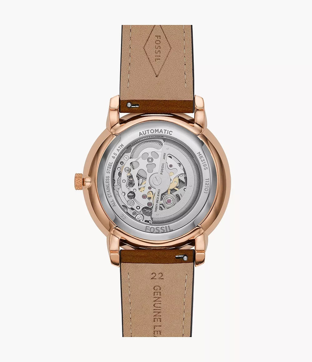 Fossil Neutra LiteHide™ Brown Automatic Leather Watch