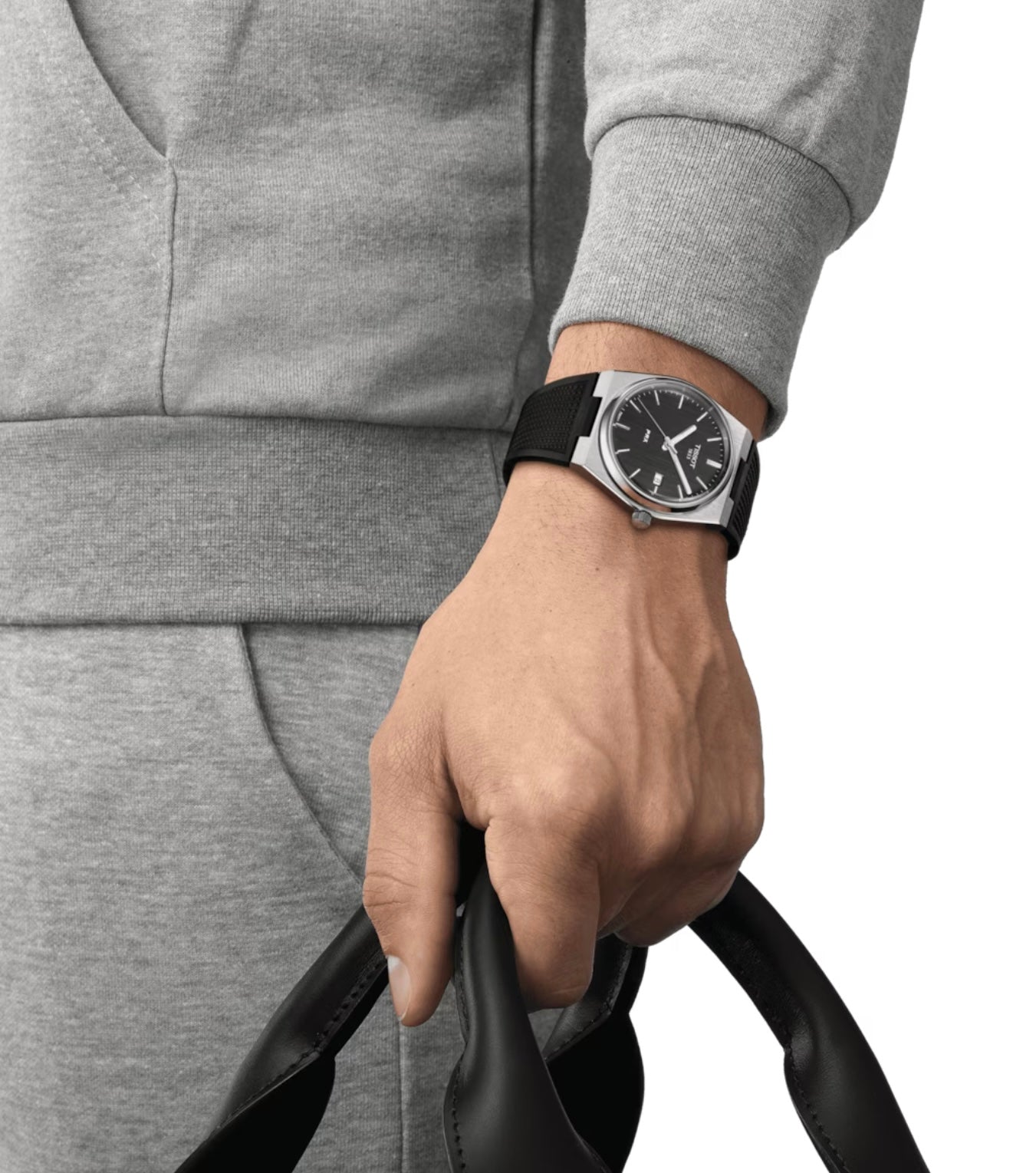 Tissot Prx Black Dial Rubber Strap Quartz
