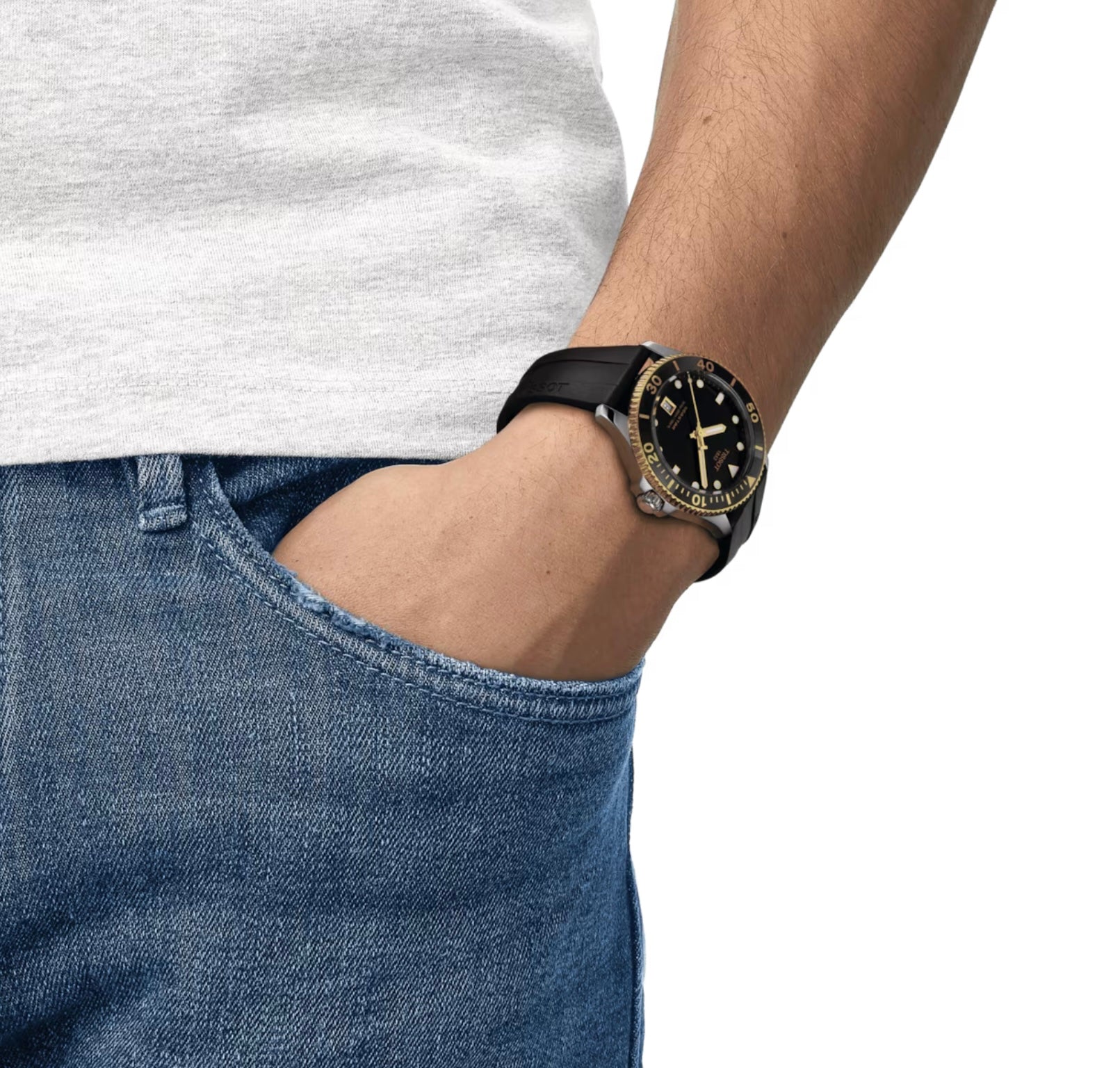 Tissot Seastar 1000 40Mm Black Rubber Strap