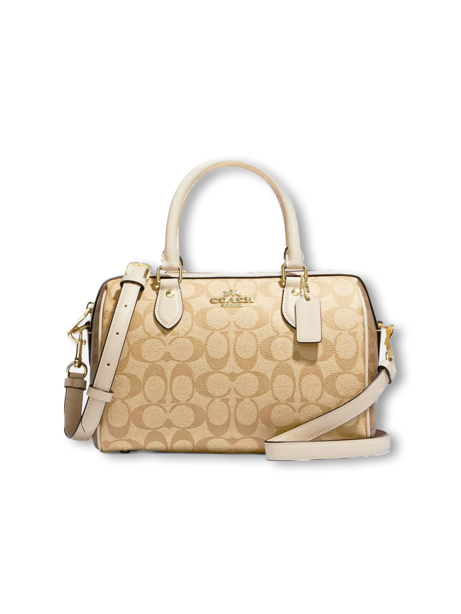 Rowan Satchel Bag In Blocked Signature Canvas