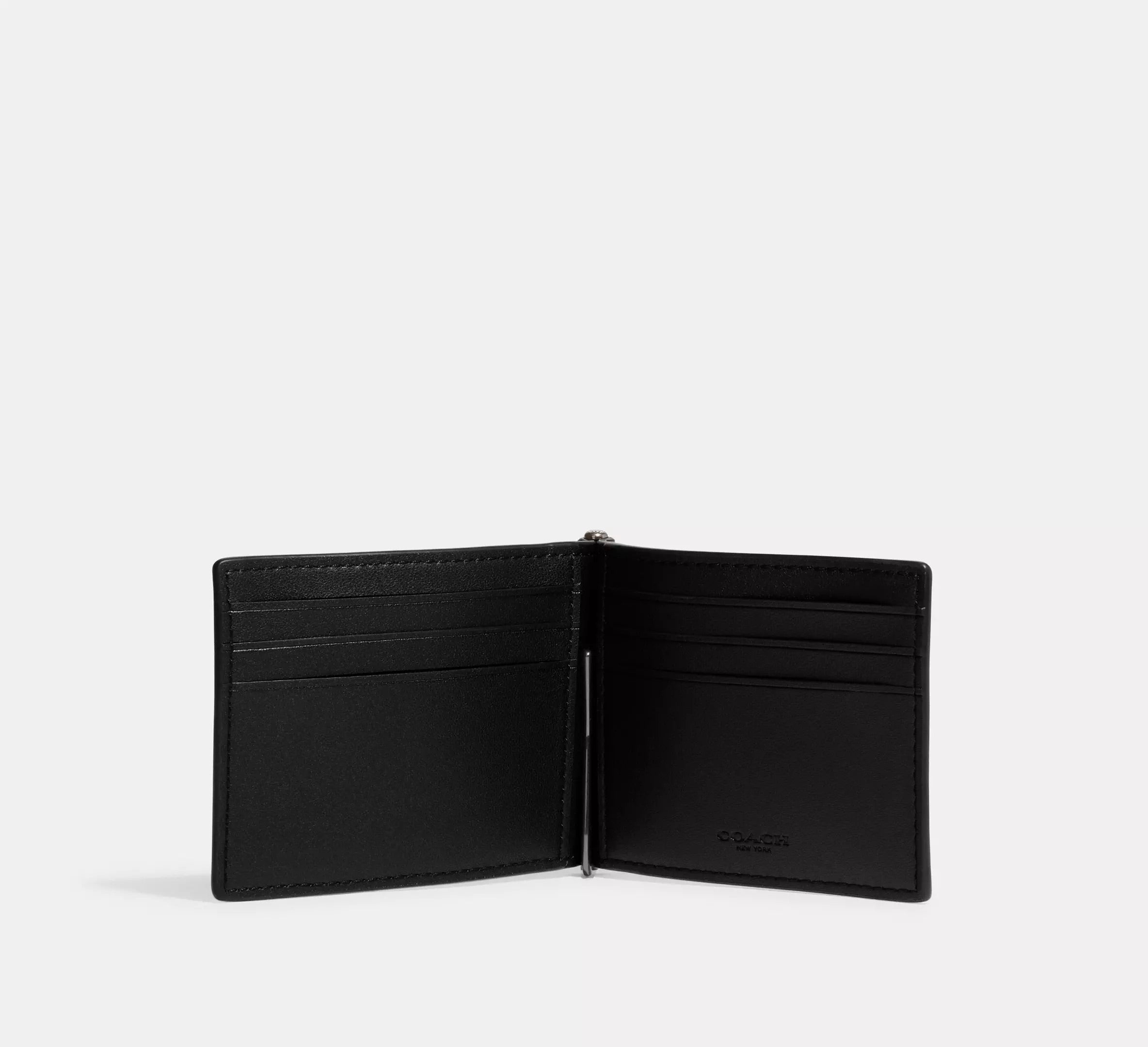 Slim Money Clip Billfold Wallet In Signature Canvas