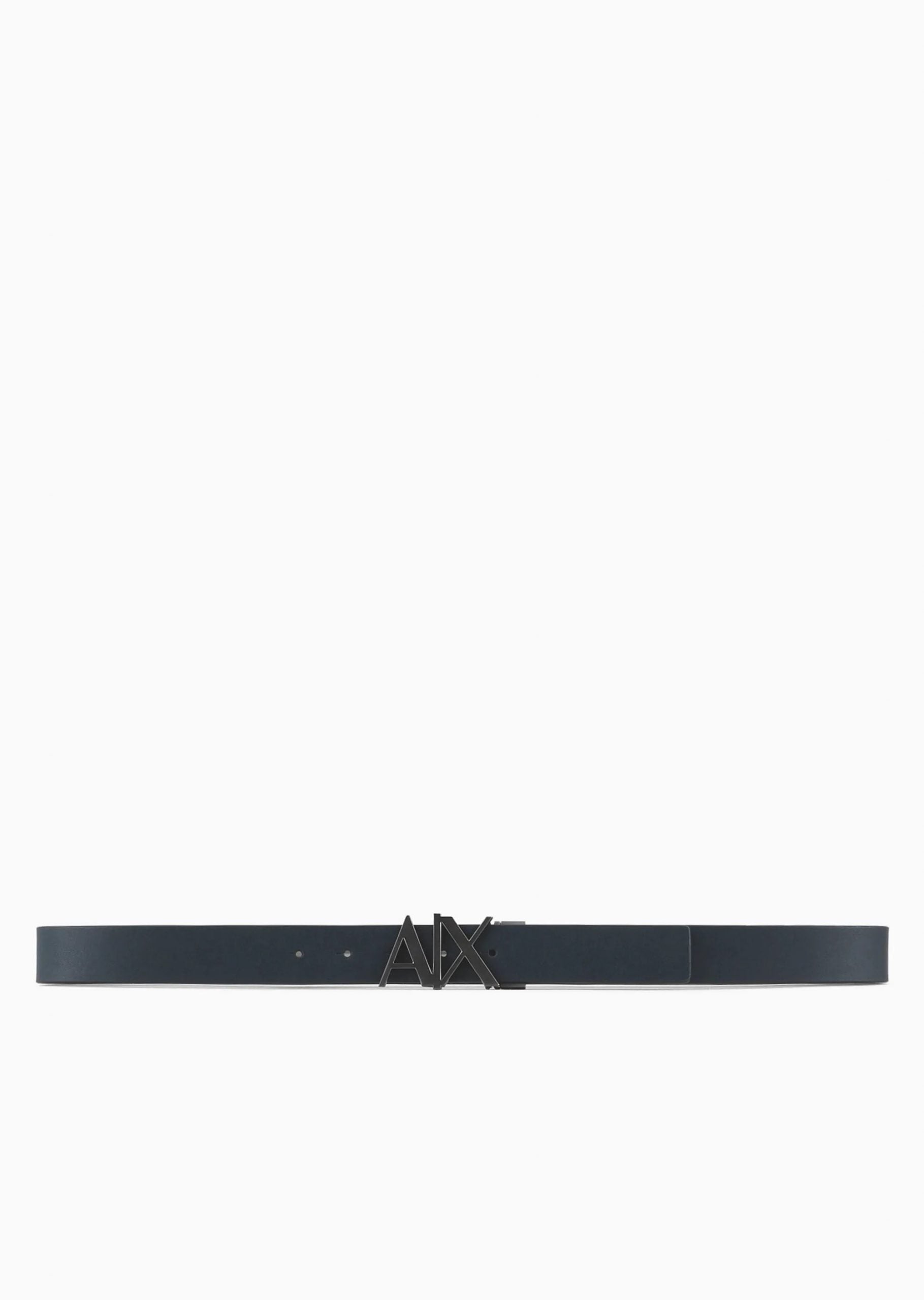 Logo Buckle Leather Belt
