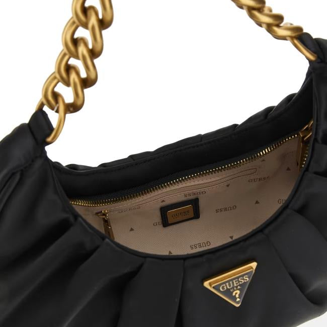 Tori Satin Black Shoulder