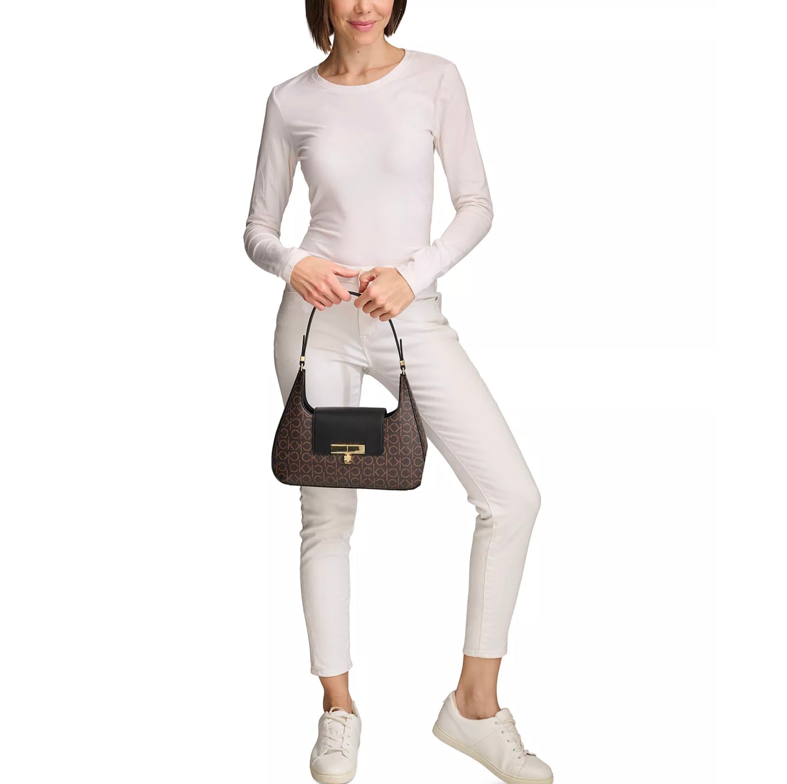 Becky Signature Turnlock Shoulder Bag