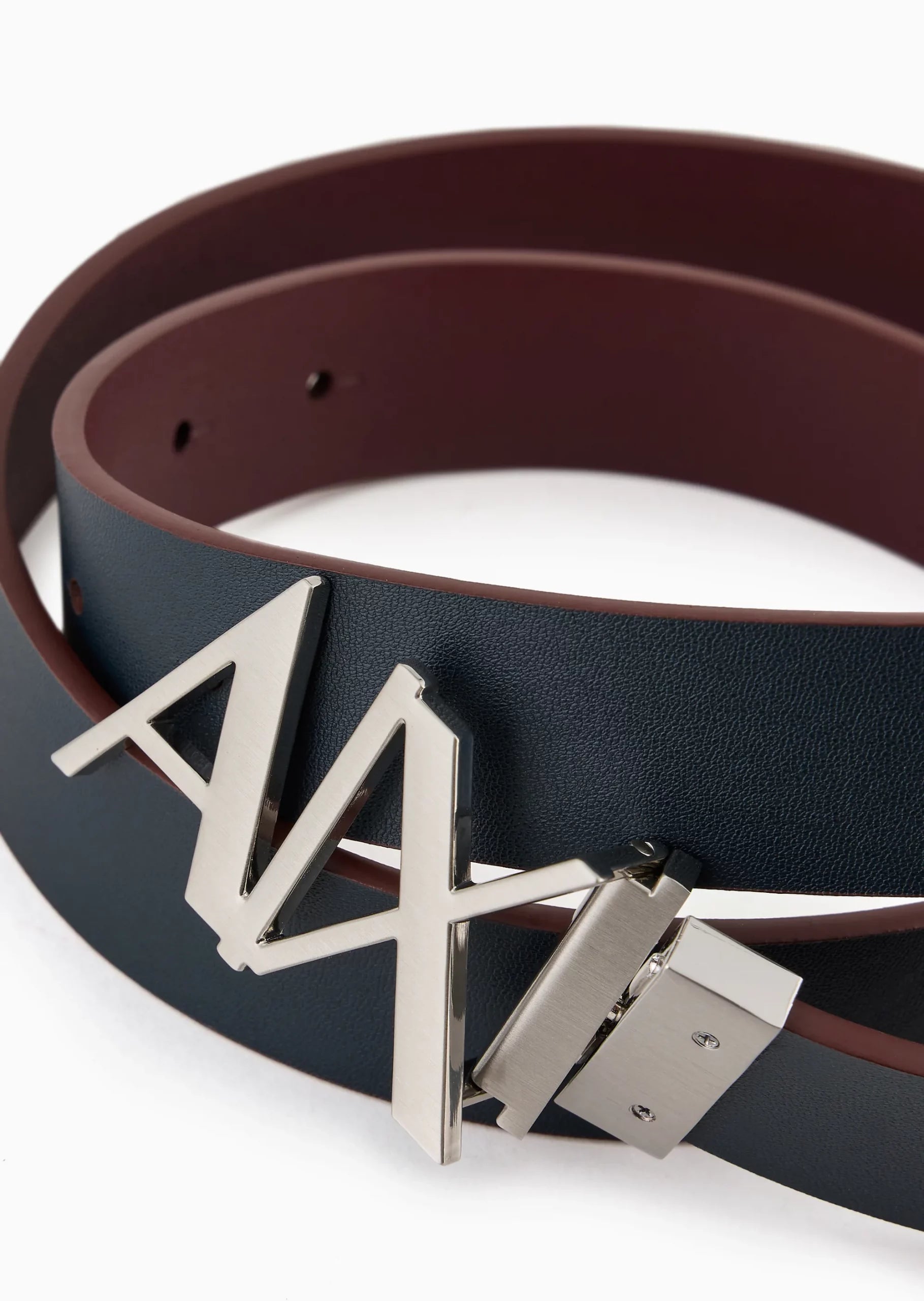 Logo Buckle Leather Belt