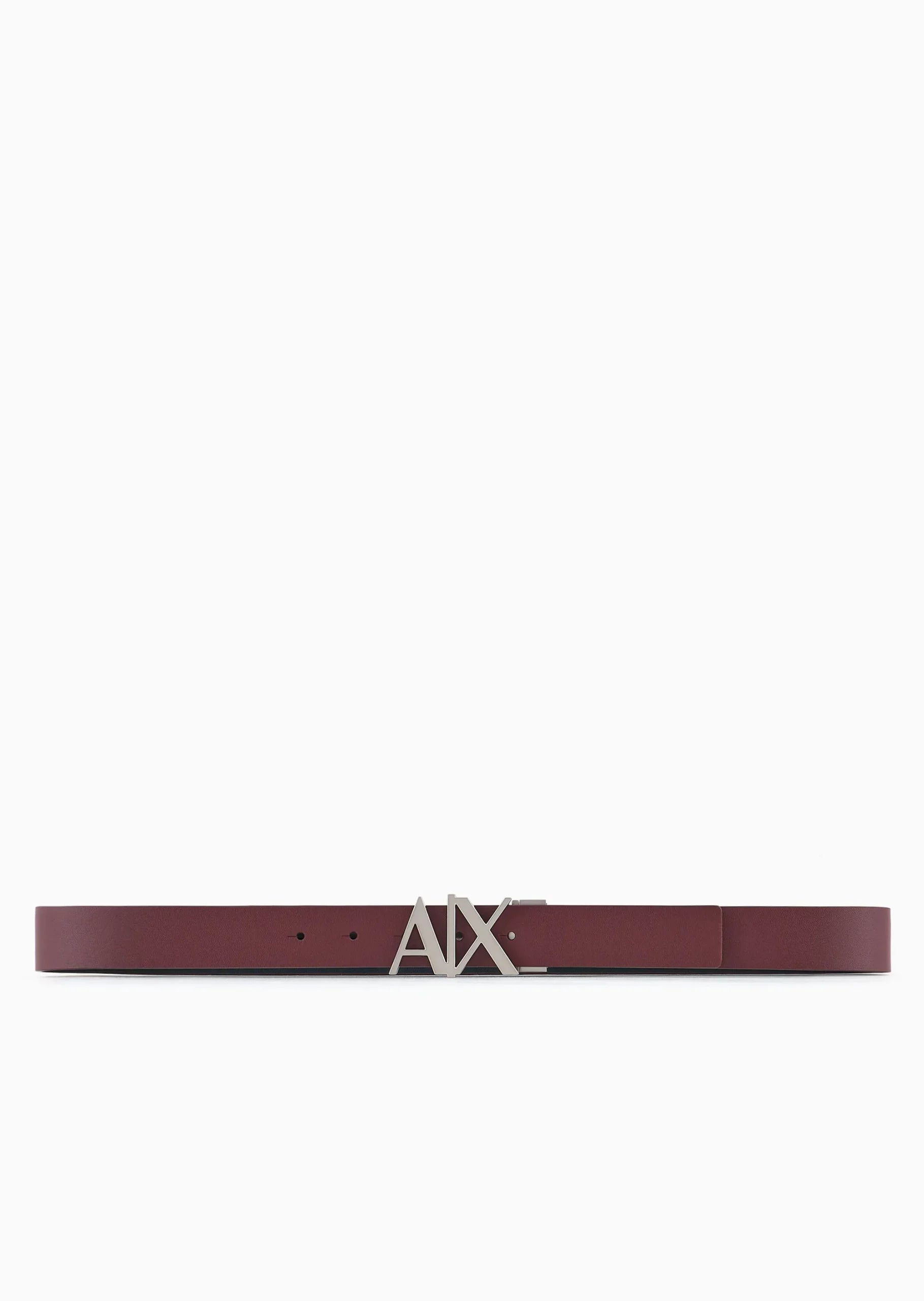 Logo Buckle Leather Belt