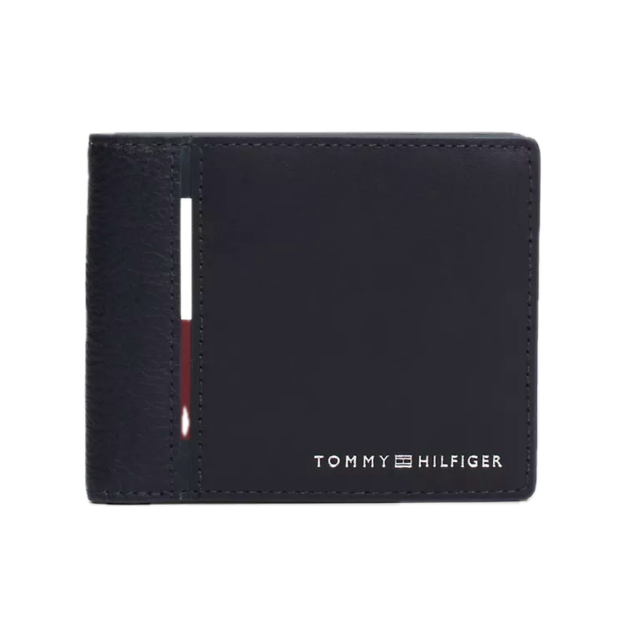 Tommy Stripe Leather Bifold Wallet