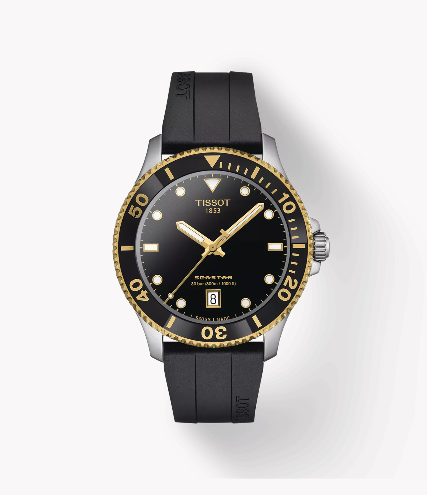 Tissot Seastar 1000 40Mm Black Rubber Strap