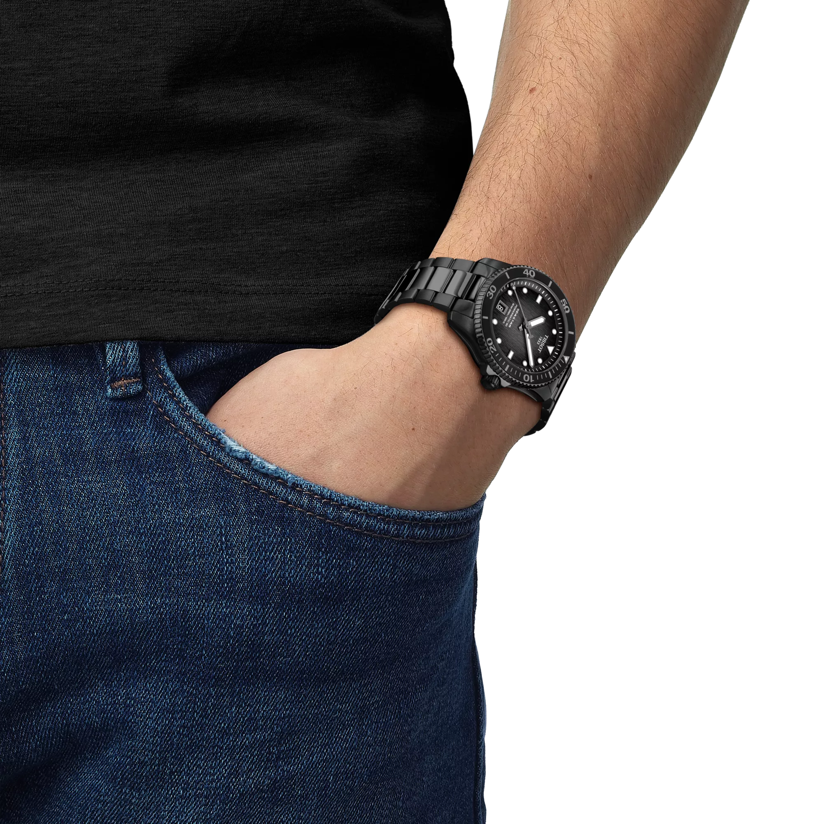 Tissot Seastar 1000 40Mm Black Dial Powermatic 80