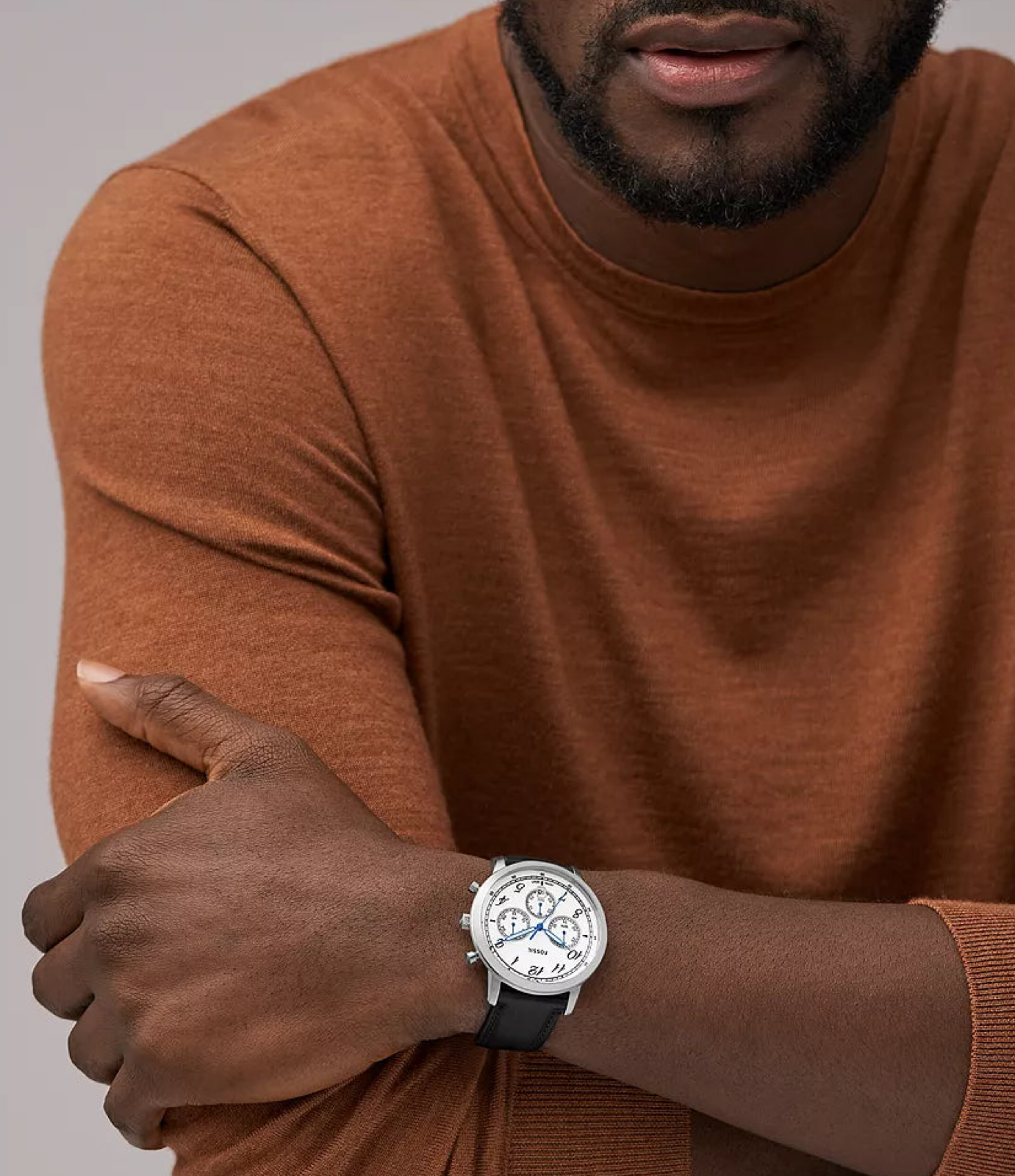 Fossil Neutra Chronograph Black Leather Watch