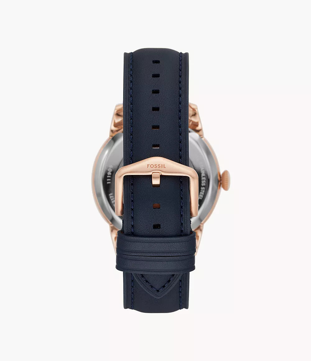 Fossil Townsman Automatic Navy Leather Watch