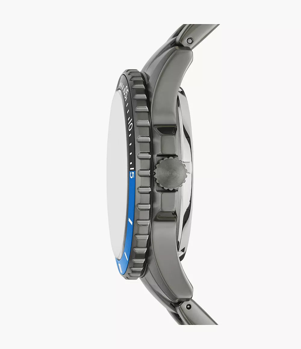Fossil FB-01 Automatic Smoke Stainless Steel Men’s Watch
