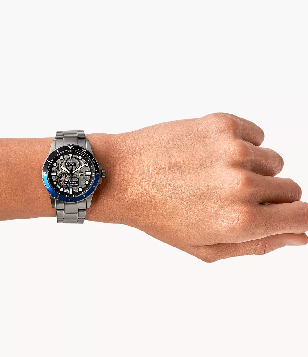 Fossil FB-01 Automatic Smoke Stainless Steel Men’s Watch